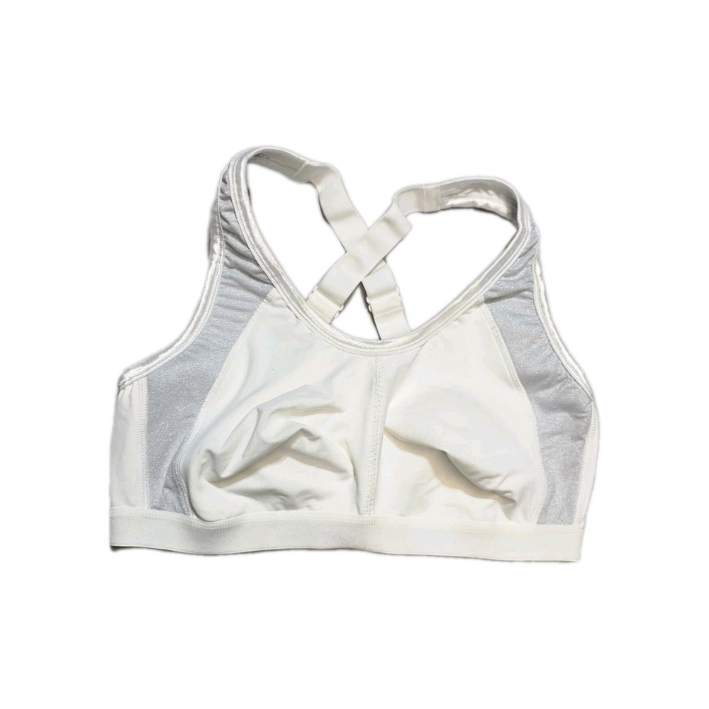 COMFORT CHOICE BRA, SIZE 38 D WHITE SPORTS